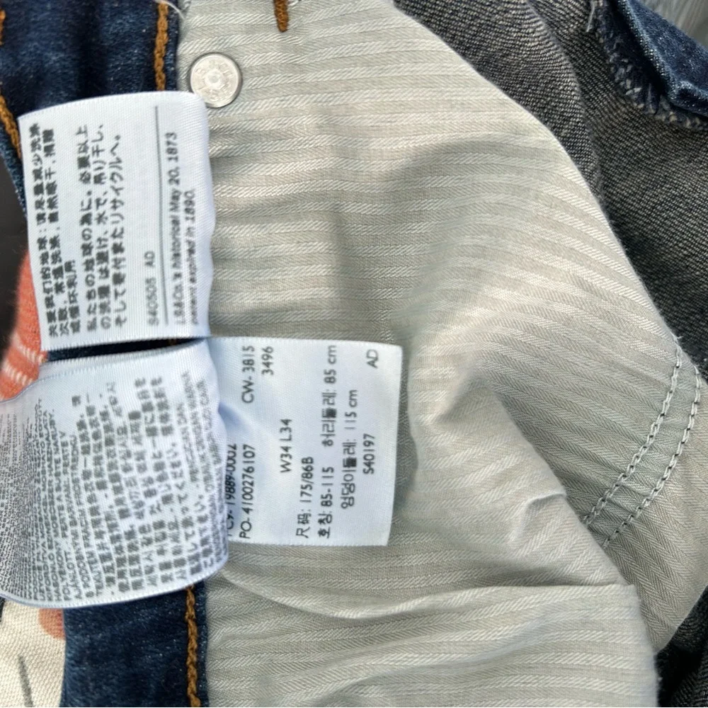Levis 414 High Rise Dark Jeans 34 34